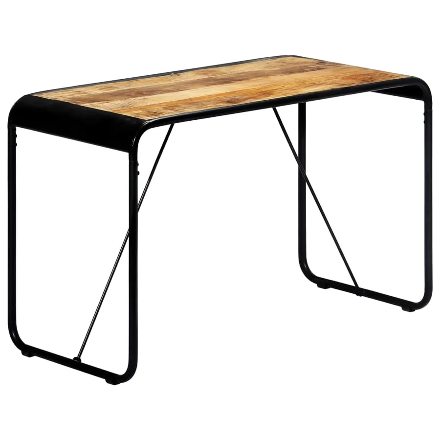 Table à manger 118x60x76 cm Bois de manguier massif brut - 8