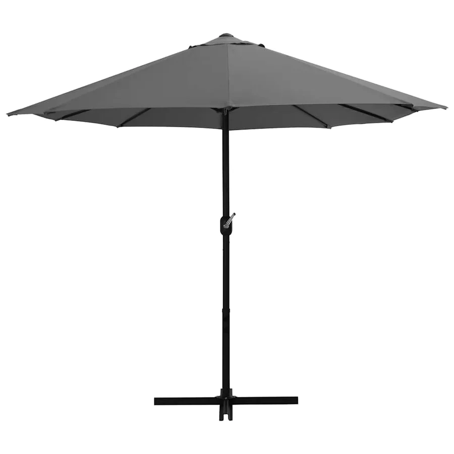 Parasol d'extérieur poteau en aluminium 460x270 cm anthracite - 3