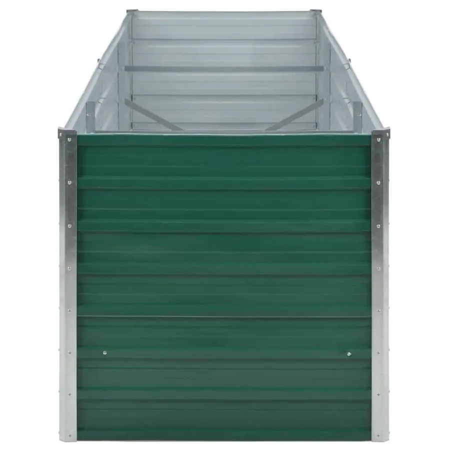Lit surélevé de jardin Acier galvanisé 240x80x77 cm Vert - 5