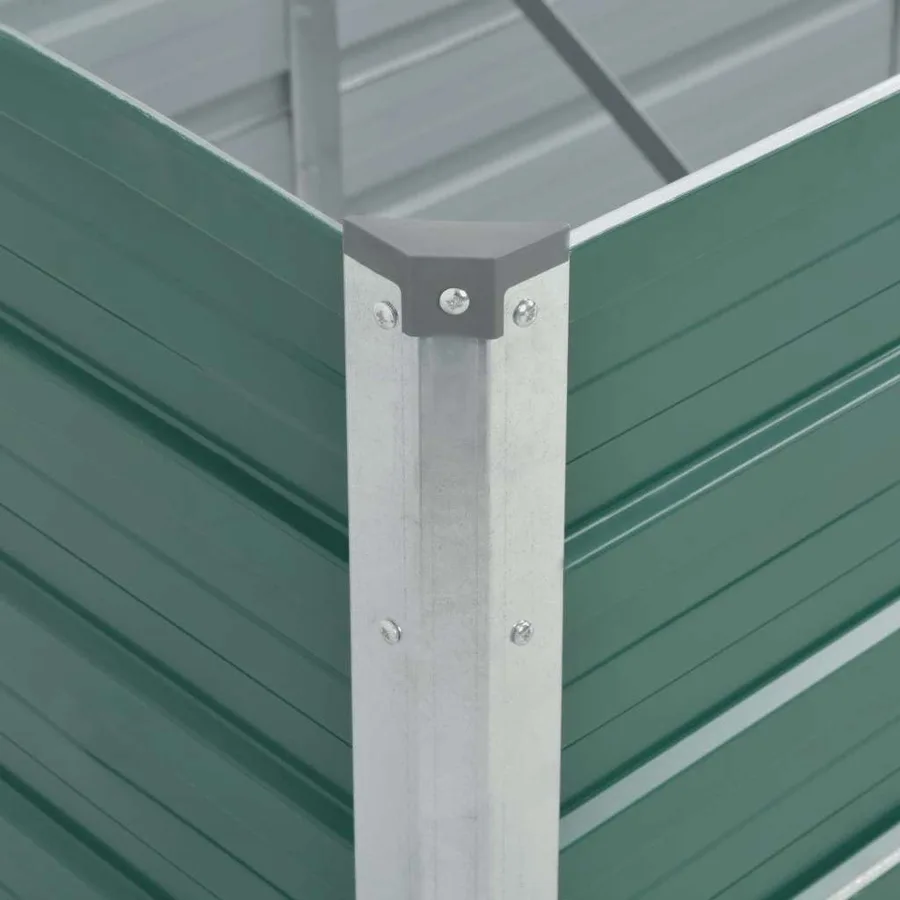 Lit surélevé de jardin Acier galvanisé 240x80x77 cm Vert - 7