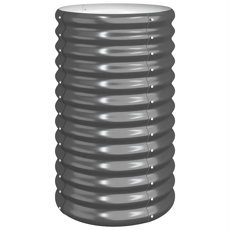 Jardinière Acier galvanisé 40x40x68 cm Anthracite - 2