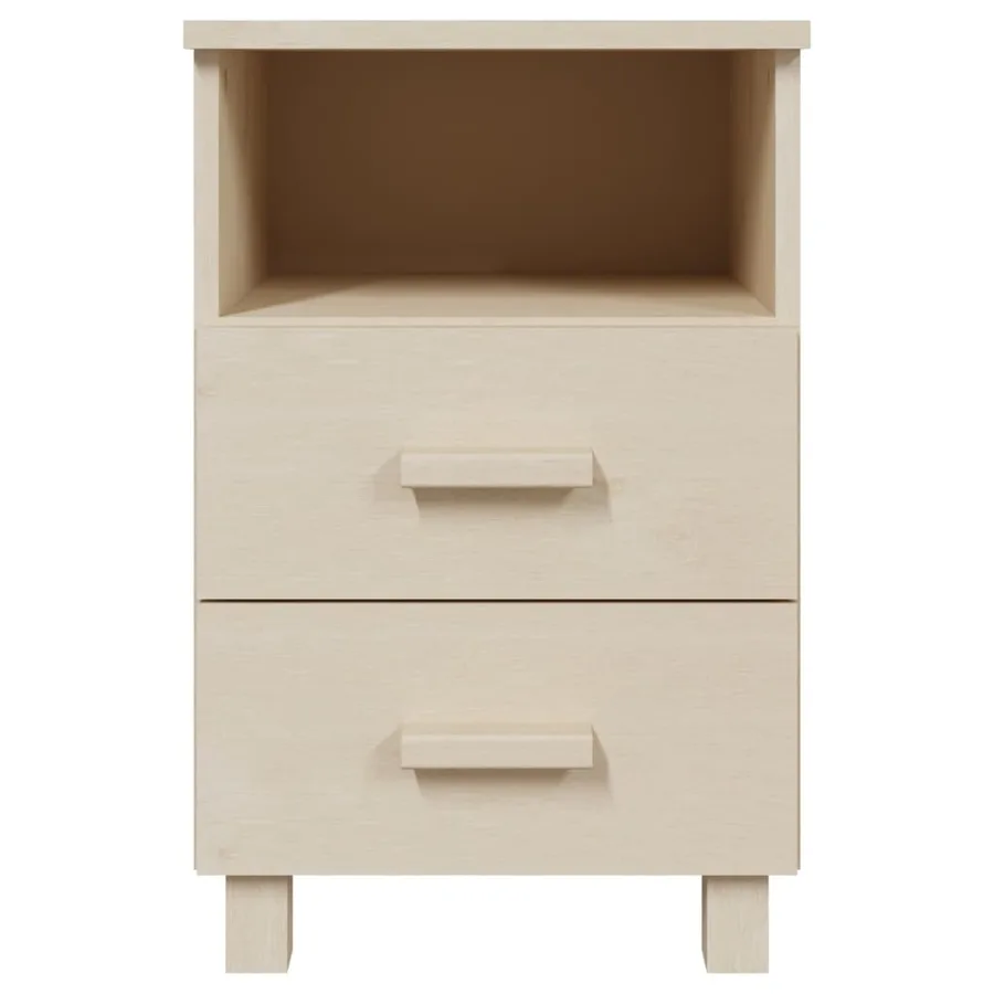 Tables de chevet HAMAR 2 pcs Marron miel 40x35x62cm Bois massif - 4