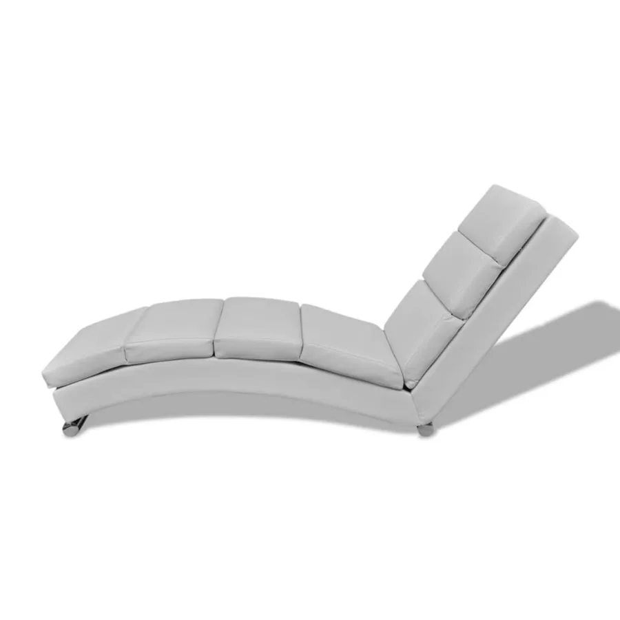 Chaise longue Blanc Similicuir - 4