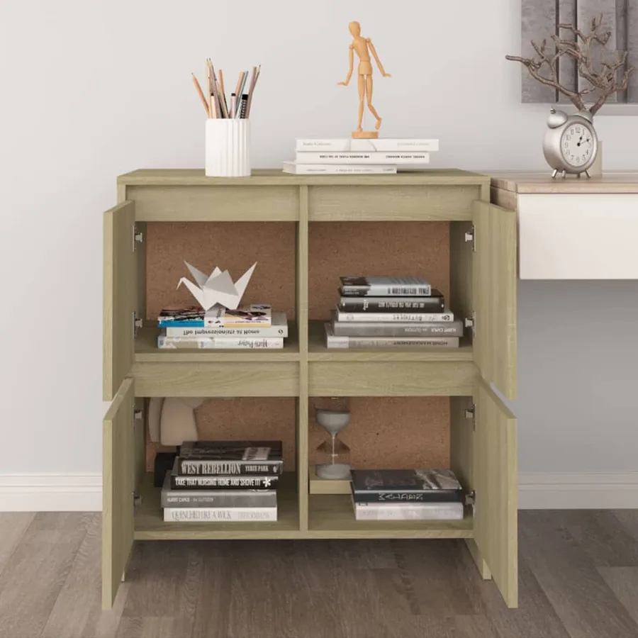 Buffet Chêne sonoma 70x41x75 cm Bois d'ingénierie - 9