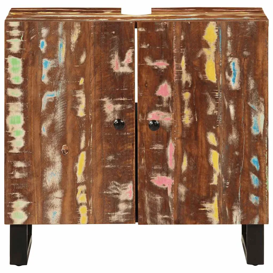 Meuble d'évier 62x33x58 cm bois de récupération et d'ingénierie - 2