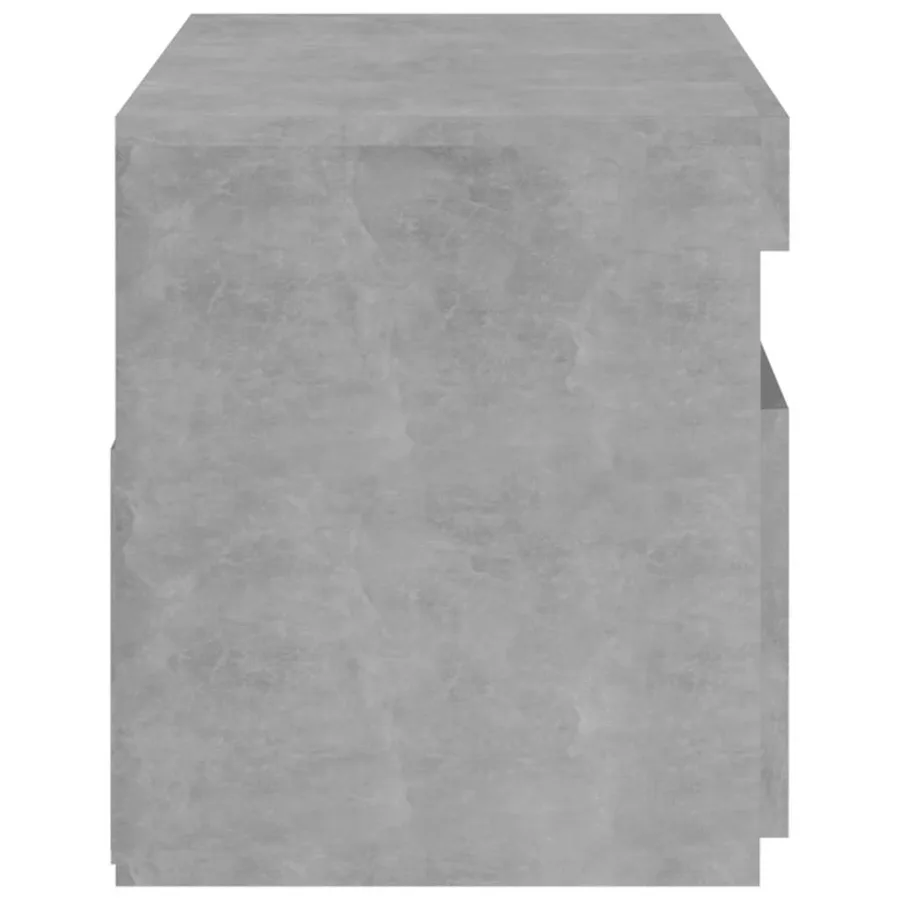 Meuble TV avec lumières LED Gris béton 75x35x40 cm - 8