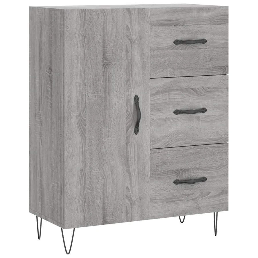 Buffet haut Sonoma gris 69,5x34x180 cm Bois d'ingénierie - 7