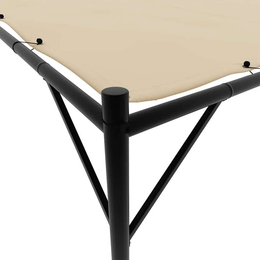 Belvédère beige 4x4 m 180 g/m² tissu et acier - 7