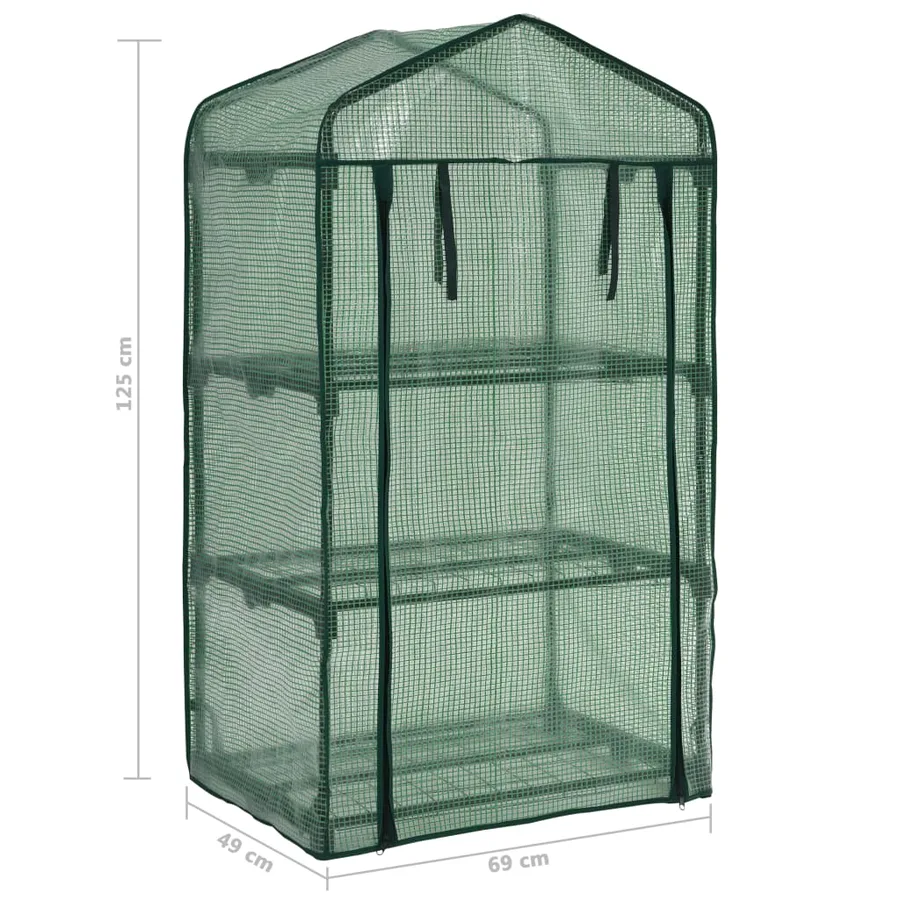 Mini-serre à 3 niveaux 69x49x125 cm - 8