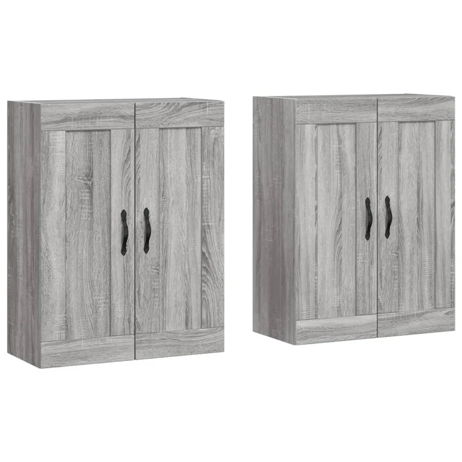 Armoires murales 2 pcs sonoma gris bois d'ingénierie - 2