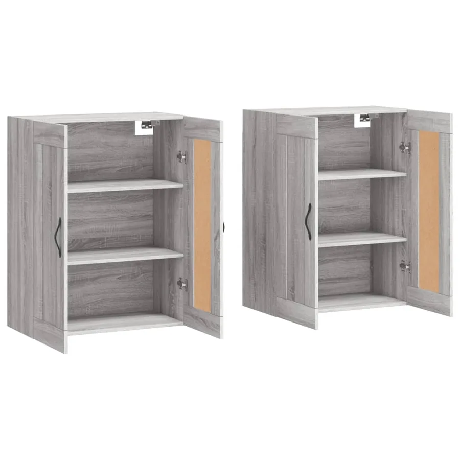 Armoires murales 2 pcs sonoma gris bois d'ingénierie - 4