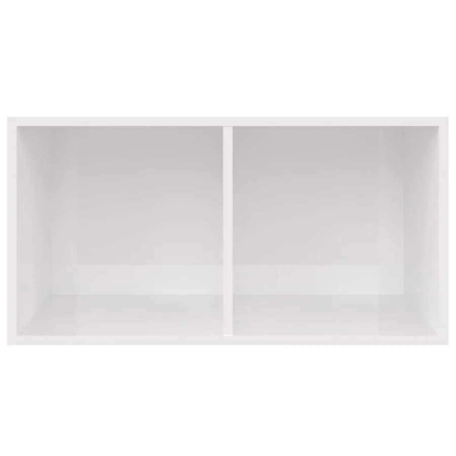 Boîte de rangement de vinyles Blanc brillant 71x34x36 cm - 3