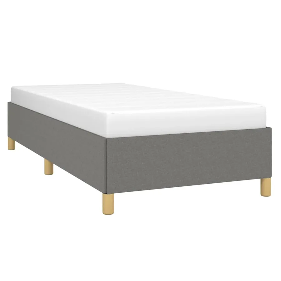 Cadre de lit sans matelas gris foncé 80x200 cm tissu - 3