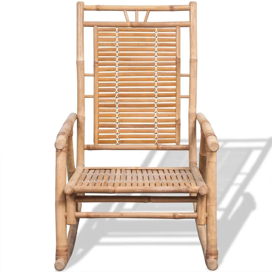 Chaise à bascule en bambou - 2