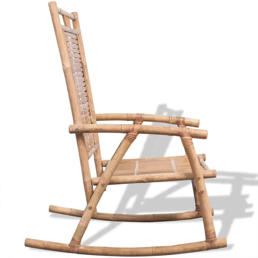 Chaise à bascule en bambou - 3