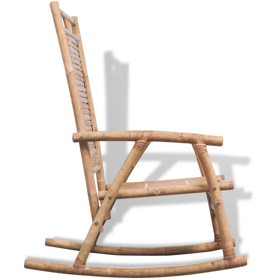 Chaise à bascule en bambou - 4