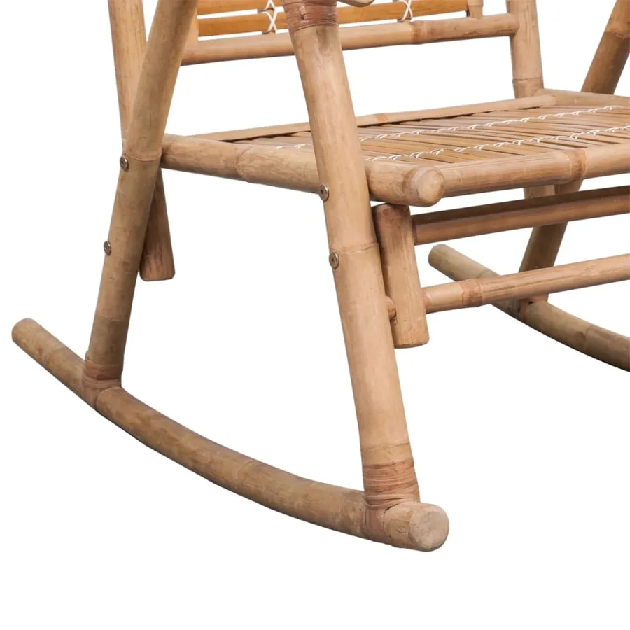 Chaise à bascule en bambou - 6