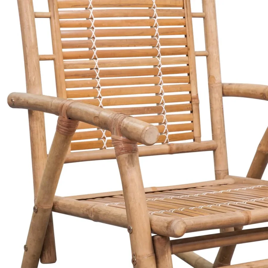 Chaise à bascule en bambou - 7
