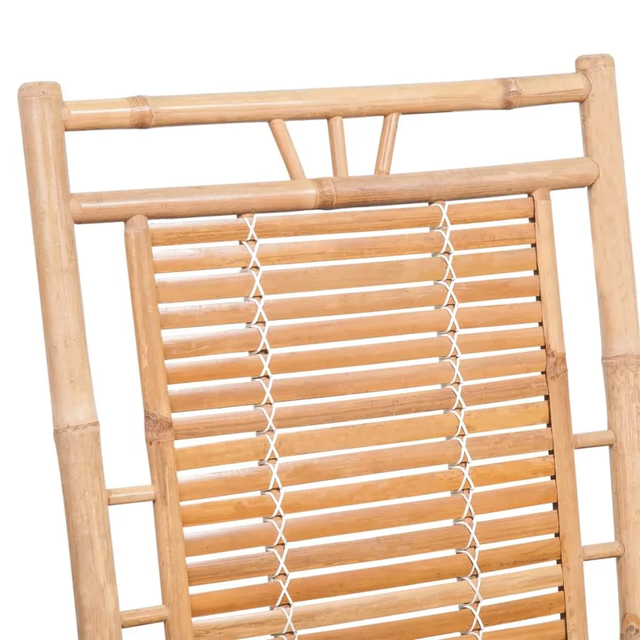 Chaise à bascule en bambou - 8