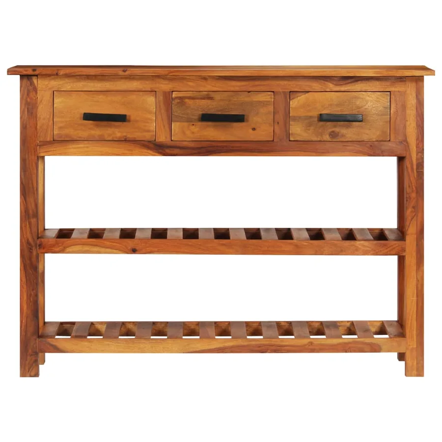 Buffet avec 3 tiroirs 110x30x80 cm Bois d'acacia massif - 2