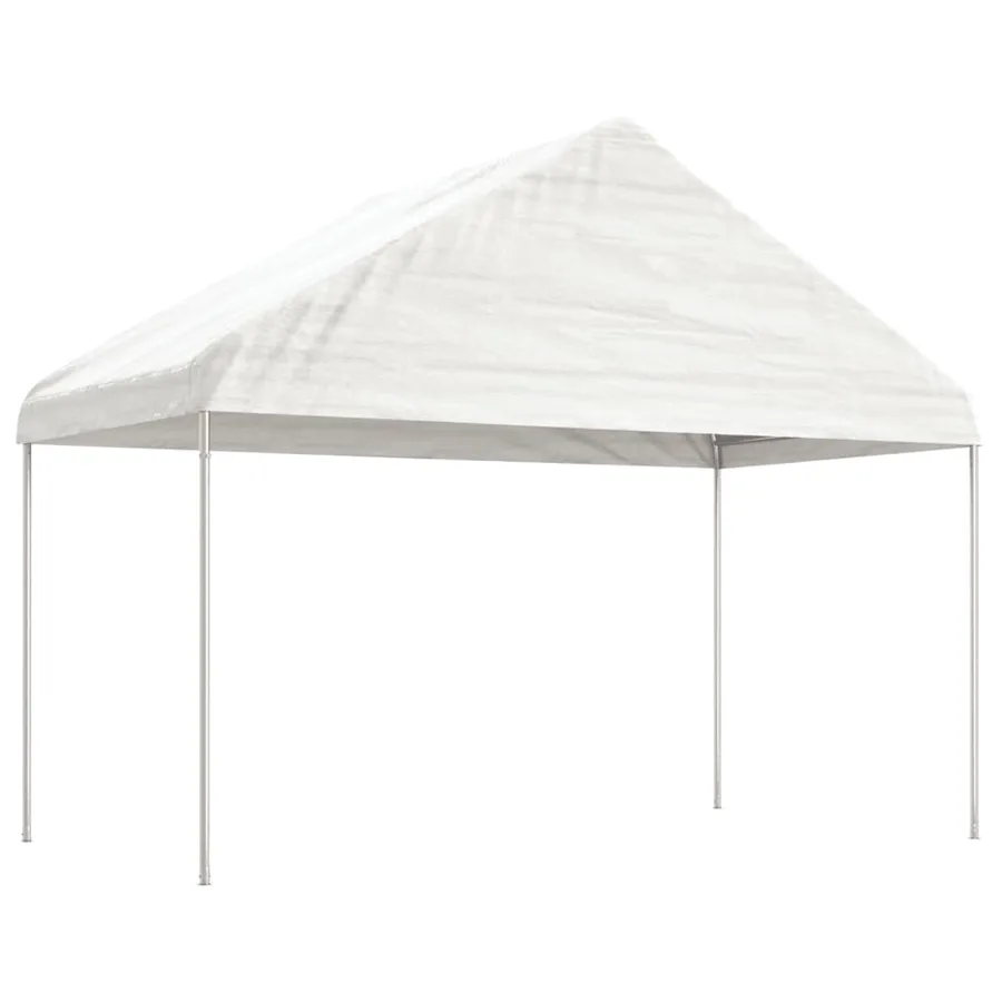 Belvédère avec toit blanc 17,84x4,08x3,22 m polyéthylène - 2