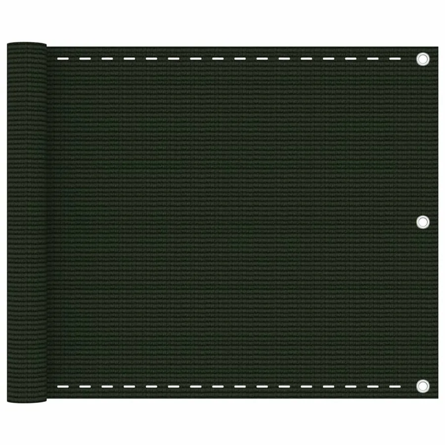 Écran de balcon Vert foncé 75x500 cm PEHD