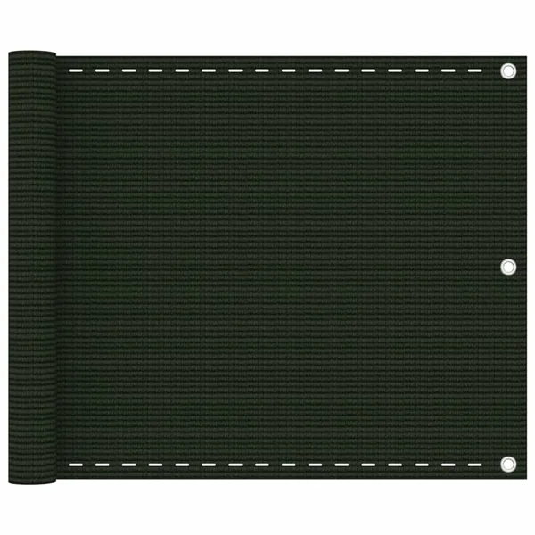 Écran de balcon Vert foncé 75x500 cm PEHD
