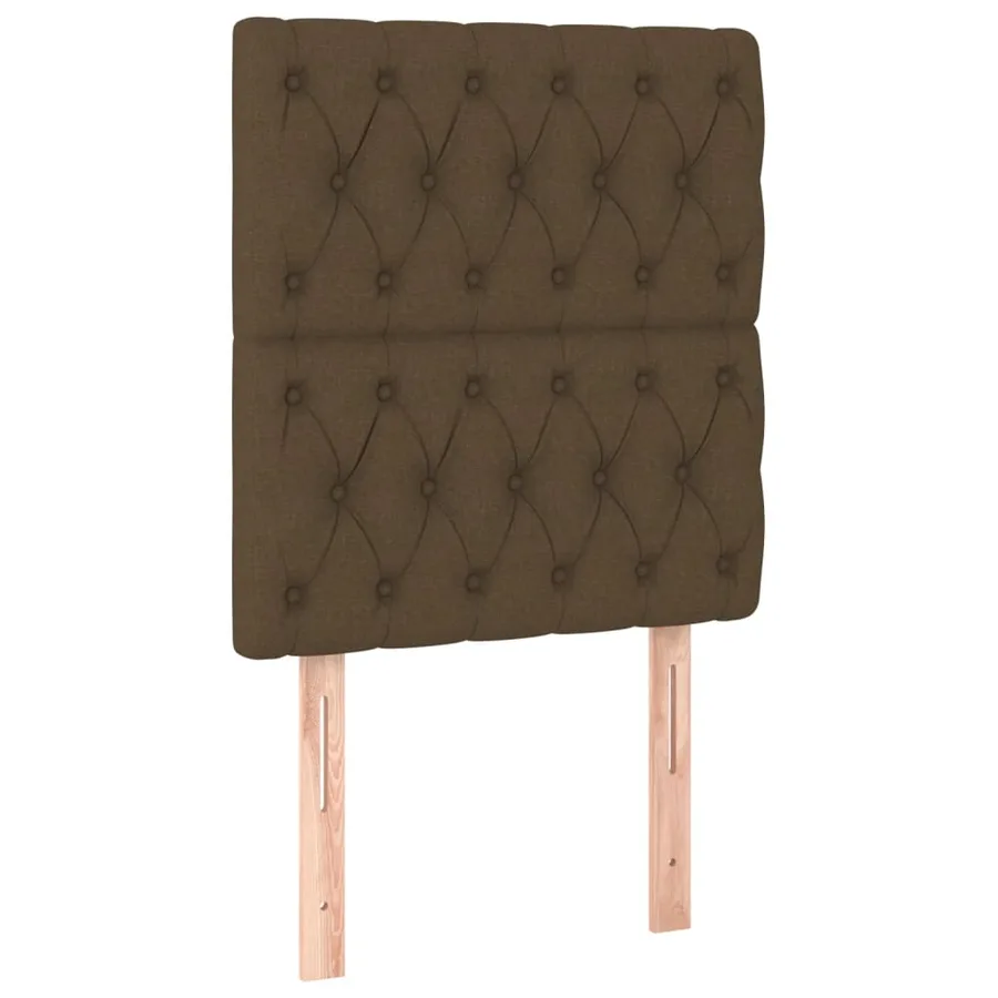 Tête de lit marron foncé 80x7x118/128 cm Tissu - 2