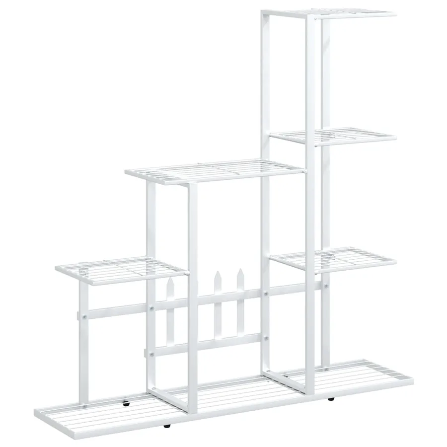 Support pour plantes 94,5x25x88 cm Blanc Métal - 2
