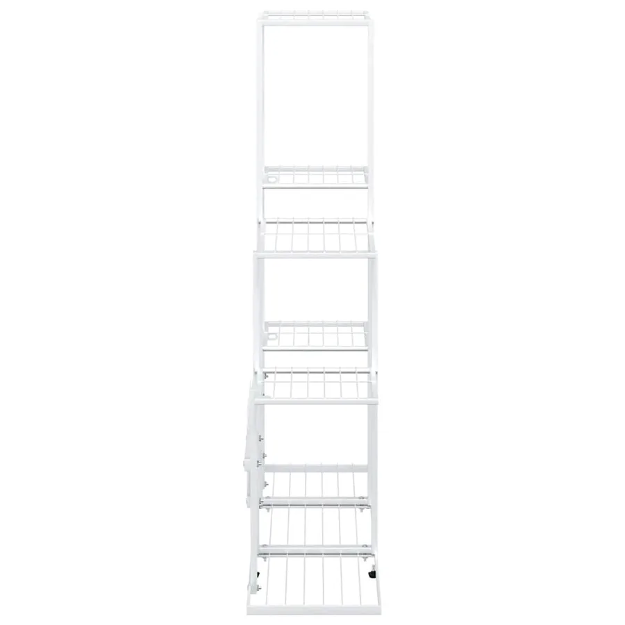 Support pour plantes 94,5x25x88 cm Blanc Métal - 6