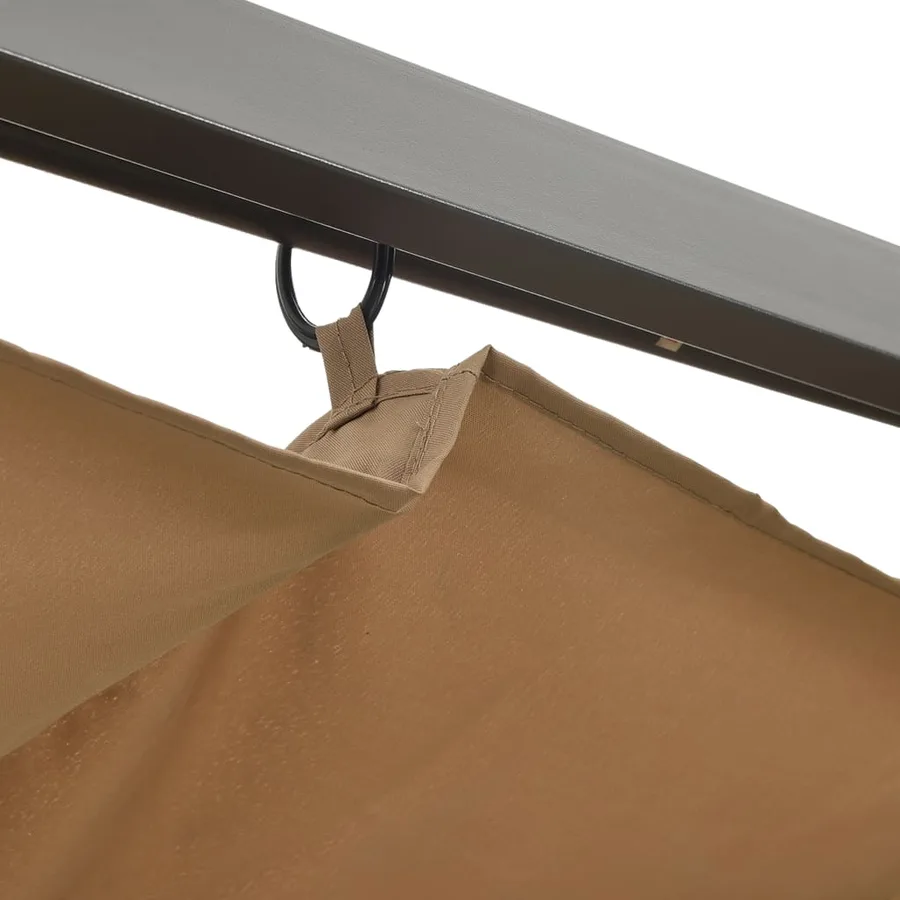 Pergola avec toit rétractable taupe 3x3 m acier 180 g/m² - 4