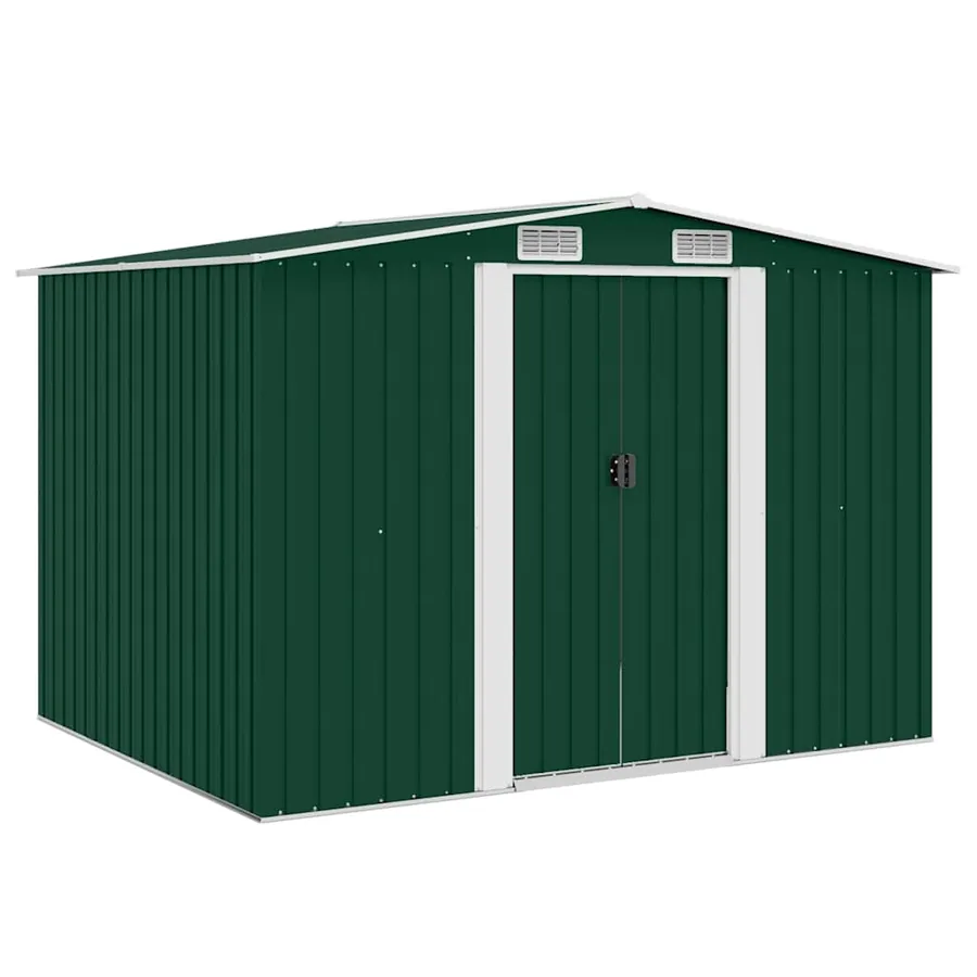 Abri de stockage pour jardin Métal Vert 257 x 205 x 178 cm