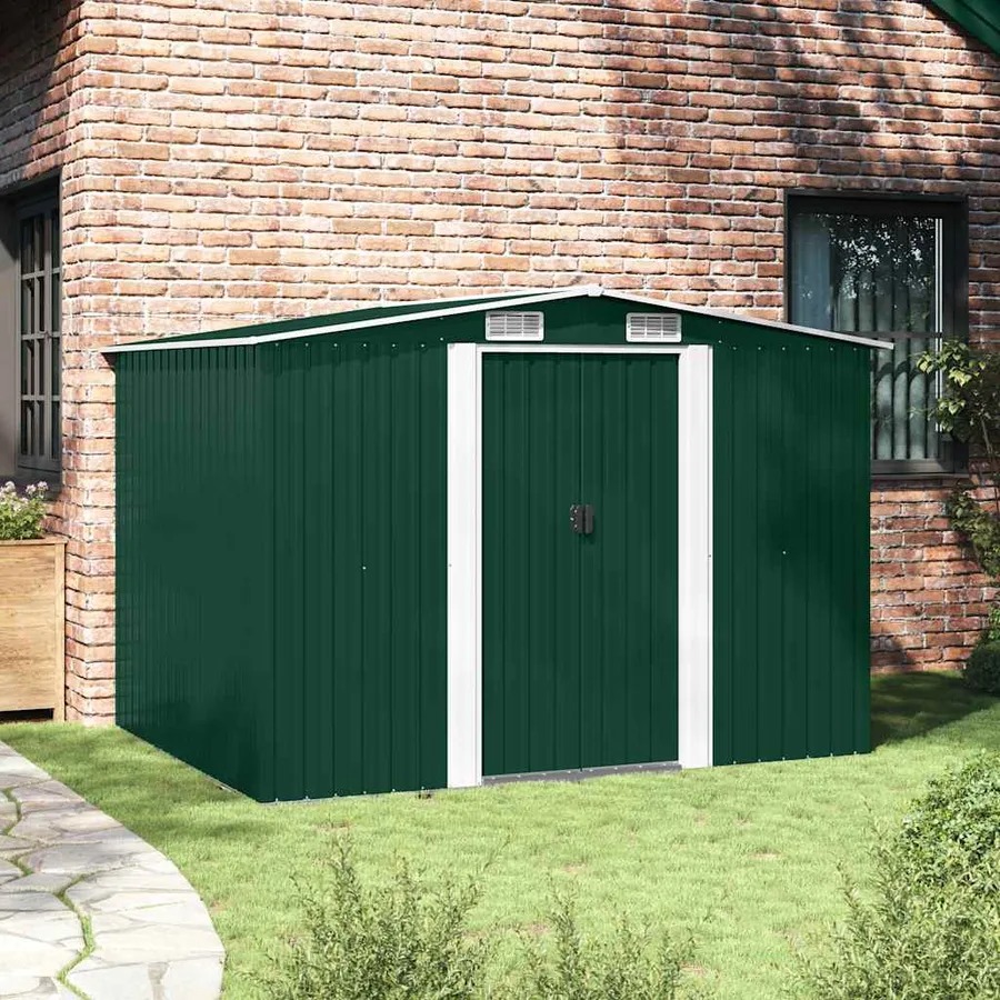 Abri de stockage pour jardin Métal Vert 257 x 205 x 178 cm - 2