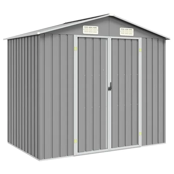 Abri de jardin Gris 205x129x183 cm Métal galvanisé