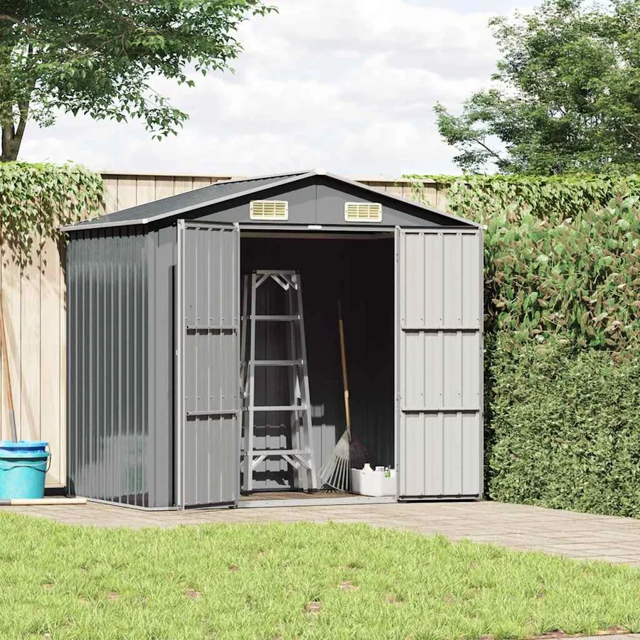 Abri de jardin Gris 205x129x183 cm Métal galvanisé - 2