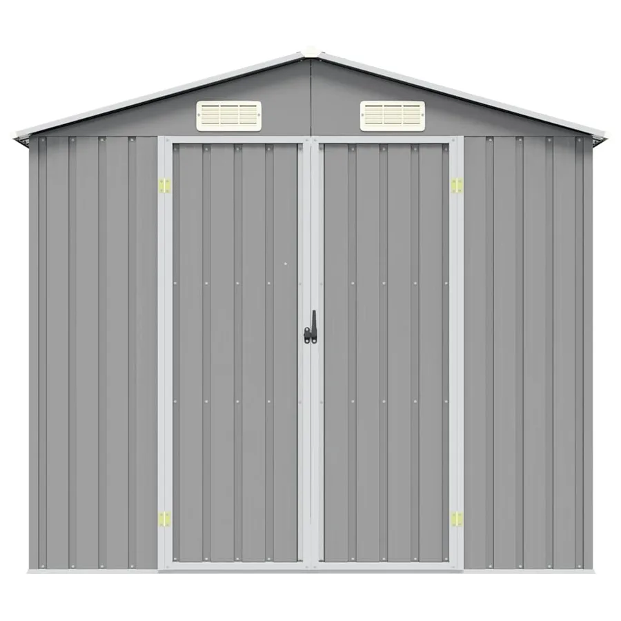 Abri de jardin Gris 205x129x183 cm Métal galvanisé - 4