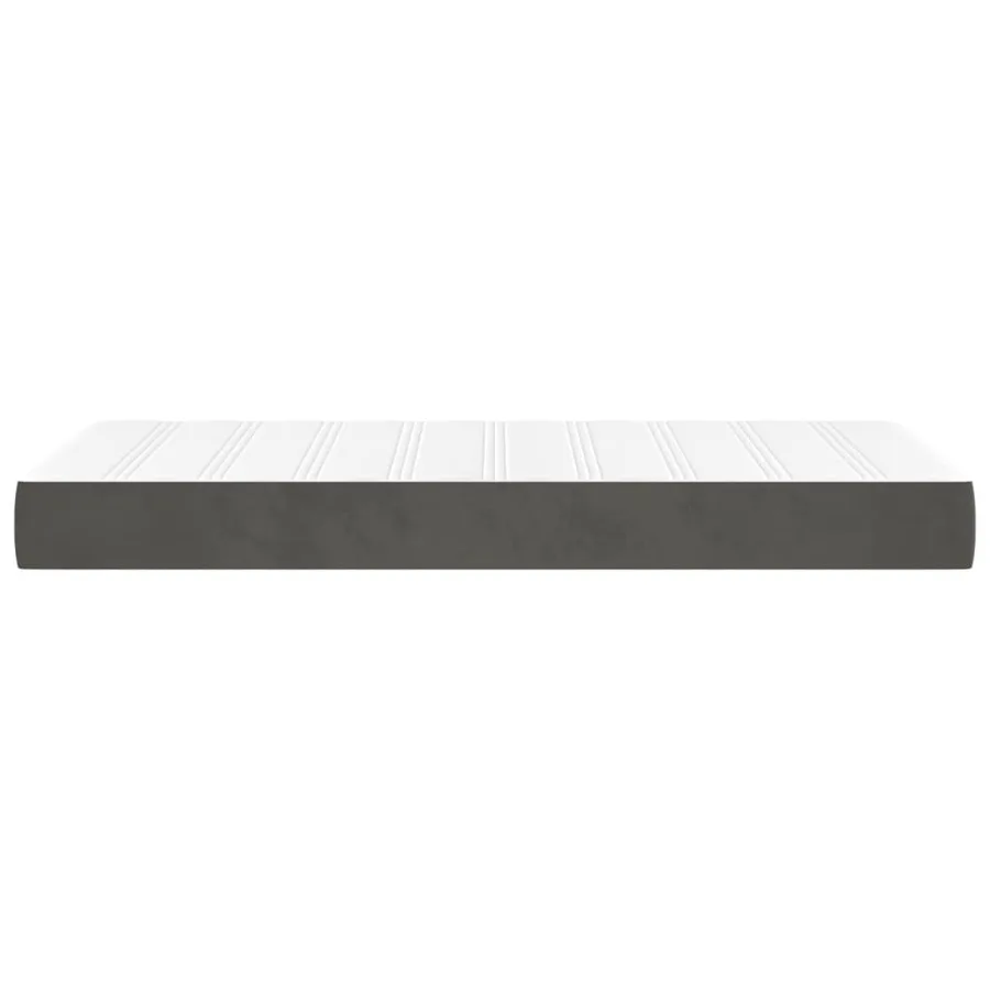 Matelas de lit à ressorts ensachés fermeté moyenne Gris foncé 100x200x20 cm - 4