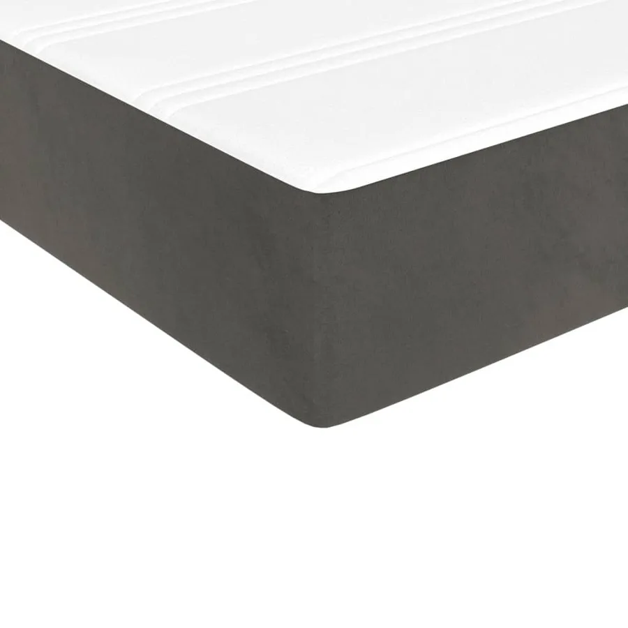 Matelas de lit à ressorts ensachés fermeté moyenne Gris foncé 100x200x20 cm - 5