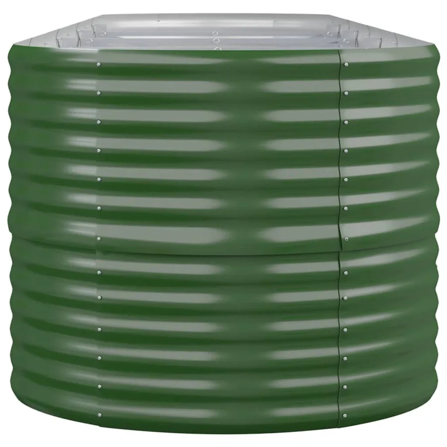 Lit surélevé de jardin Acier galvanisé 368x80x68 cm Vert - 4