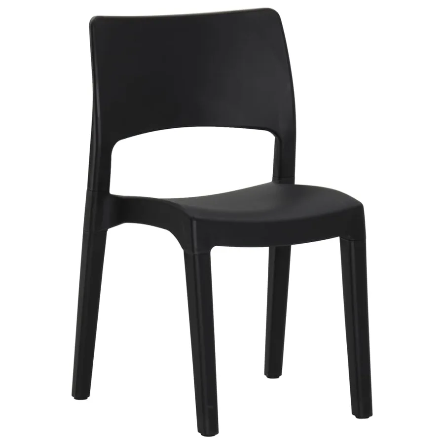 Chaises de jardin lot de 2 Polypropylène Anthracite - 3