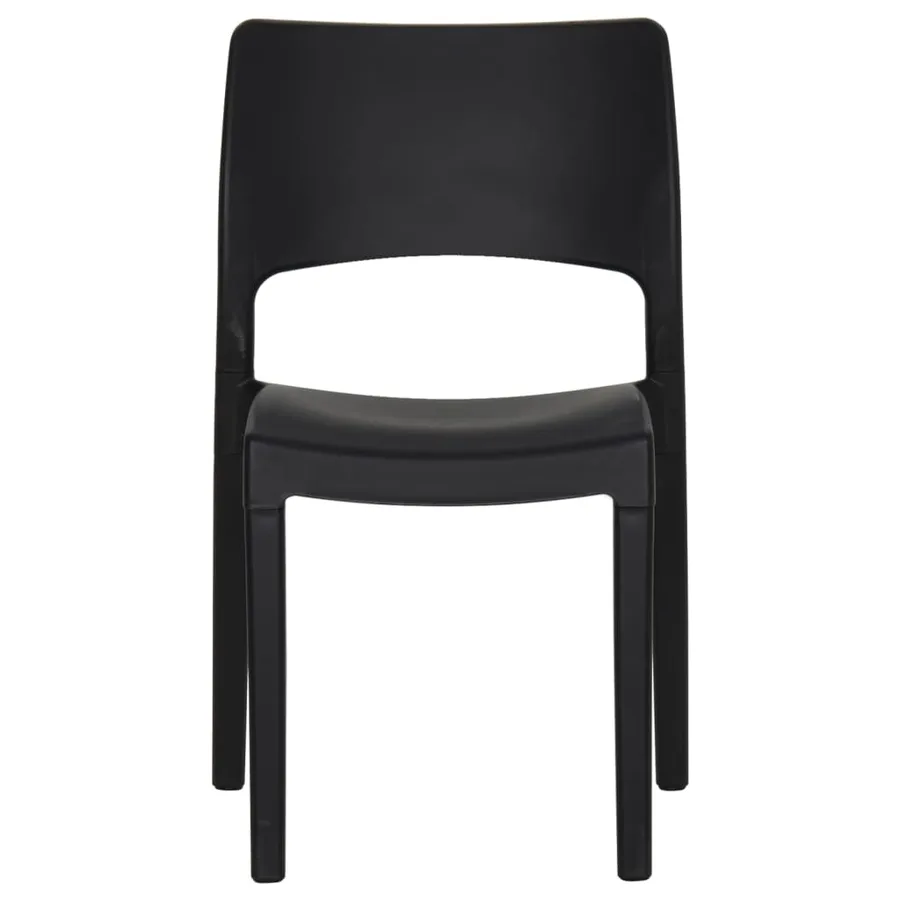 Chaises de jardin lot de 2 Polypropylène Anthracite - 5