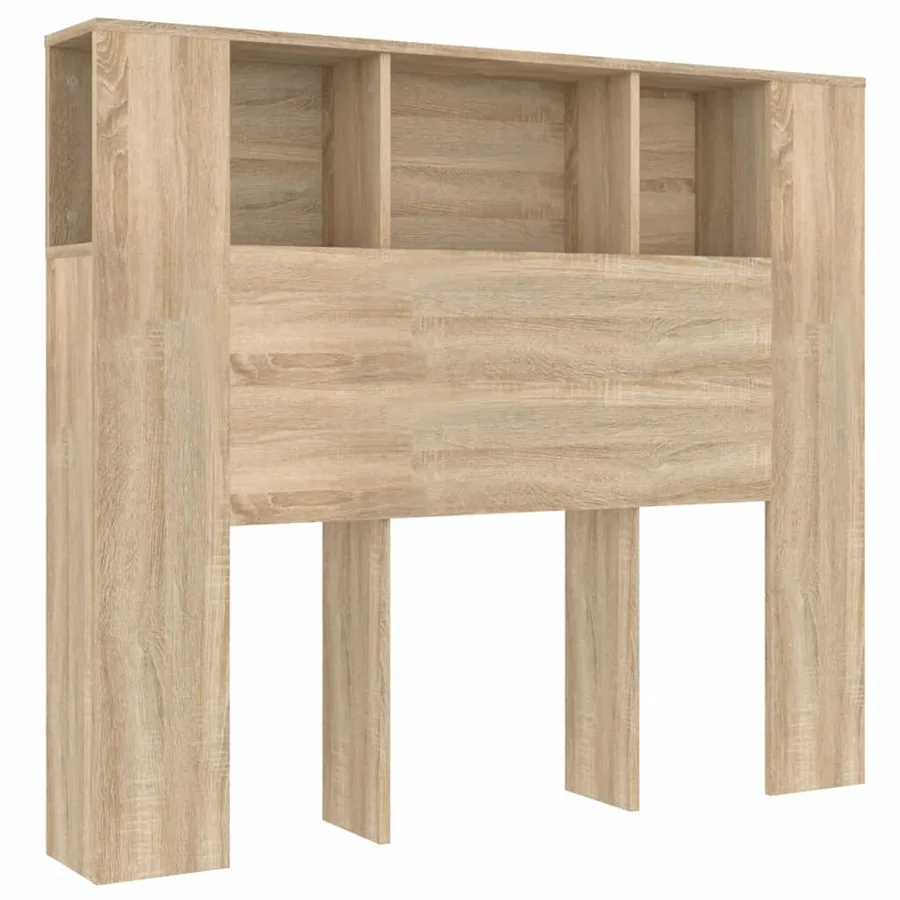 Armoire de tête de lit chêne sonoma 120x18,5x102,5 cm - 2