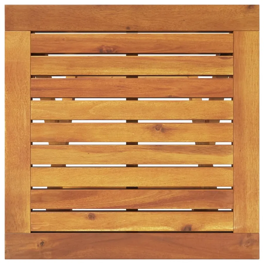 Chaise longue avec table Résine tressée et bois massif d'acacia - 16