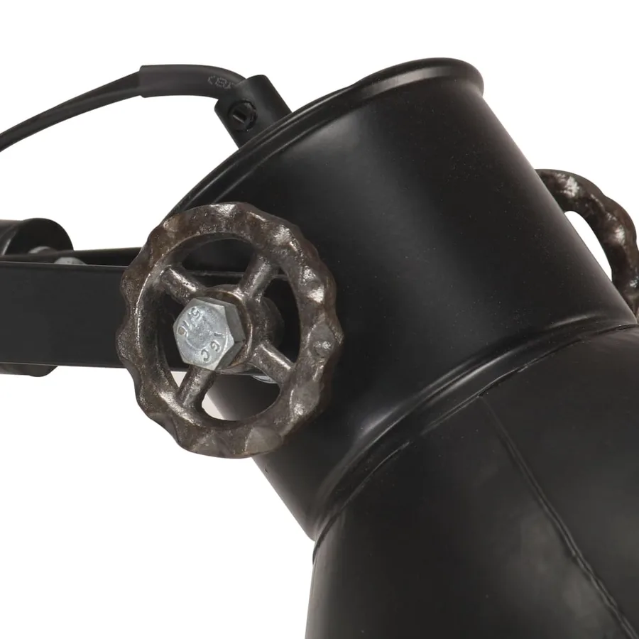 Lampadaire avec 2 abat-jour Noir E27 Fonte - 6