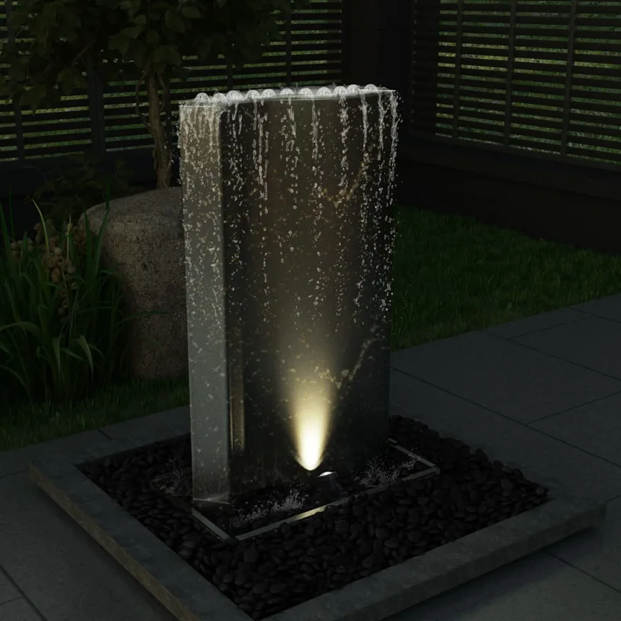 Fontaine de jardin Argenté 60,2x37x122,1 cm Acier inoxydable - 10