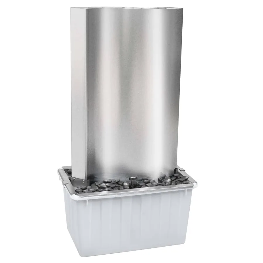 Fontaine de jardin Argenté 60,2x37x122,1 cm Acier inoxydable - 3