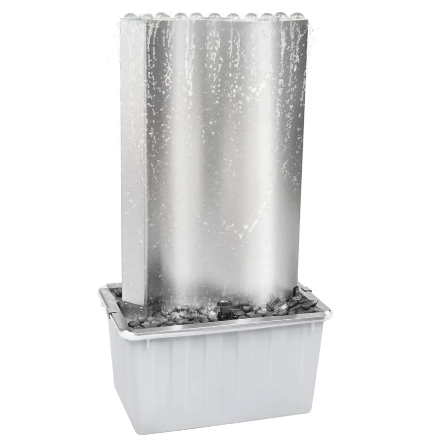 Fontaine de jardin Argenté 60,2x37x122,1 cm Acier inoxydable - 4