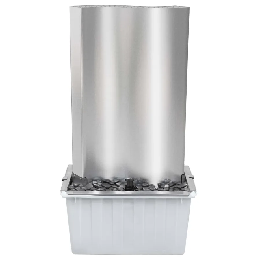 Fontaine de jardin Argenté 60,2x37x122,1 cm Acier inoxydable - 5