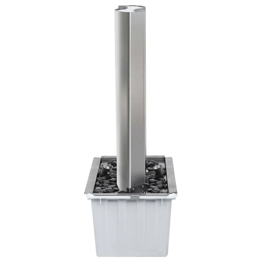 Fontaine de jardin Argenté 60,2x37x122,1 cm Acier inoxydable - 6