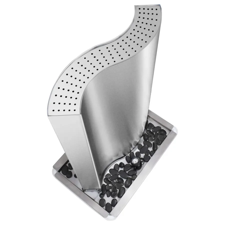 Fontaine de jardin Argenté 60,2x37x122,1 cm Acier inoxydable - 7